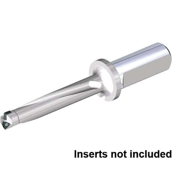 Kennametal - 125mm Max Drill Depth, 5xD, 25mm Diam, Indexable Insert Drill - 2 Inserts, 25mm Shank Diam, Straight Shank - Benchmark Tooling