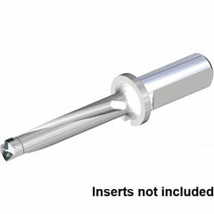 Kennametal - 125mm Max Drill Depth, 5xD, 25mm Diam, Indexable Insert Drill - 2 Inserts, 25mm Shank Diam, Straight Shank - Benchmark Tooling