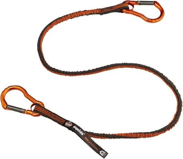 Ergodyne - 38" Tool Lanyard - Carabiner Connection, 60" Extended Length, Gray - Benchmark Tooling