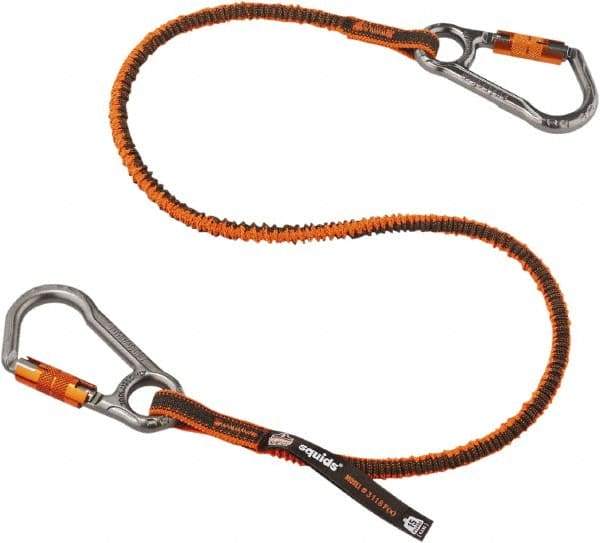 Ergodyne - 38" Tool Lanyard - Carabiner Connection, 60" Extended Length, Orange - Benchmark Tooling