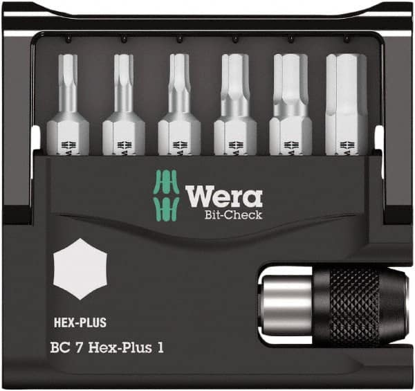 Wera - 1/4" Drive, Hex Metric Screwdriver Bit - 1" OAL - Benchmark Tooling