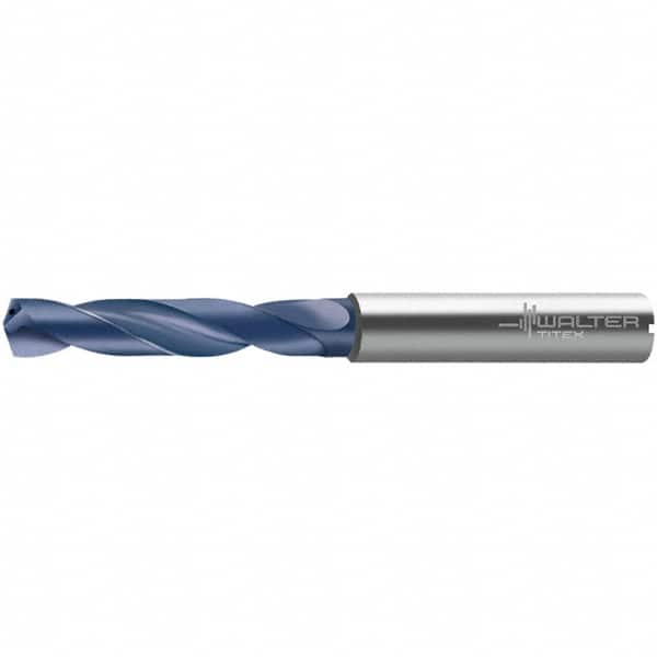 Walter-Titex - 8.1mm 140° Solid Carbide Screw Machine Drill Bit - Right Hand Cut, 47mm Flute Length, 89mm OAL, Through Coolant - Benchmark Tooling