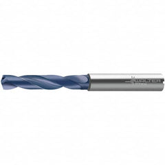 Walter-Titex - 8.1mm 140° Solid Carbide Screw Machine Drill Bit - Right Hand Cut, 47mm Flute Length, 89mm OAL, Through Coolant - Benchmark Tooling