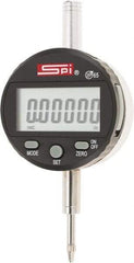 SPI - 0 to 1/2" Range, 0.00005" Graduation, Electronic Drop Indicator - Flat & Lug Back, Accurate to 0.00016", Inch & Metric System, Digital Display - Benchmark Tooling