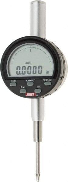 SPI - 0 to 1" Range, 0.0001" Graduation, Electronic Drop Indicator - Flat & Lug Back, Accurate to 0.0006", Inch & Metric System, Digital Display - Benchmark Tooling