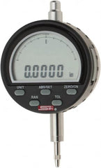 SPI - 0 to 1/4" Range, 0.0001" Graduation, Electronic Drop Indicator - Flat & Lug Back, Accurate to 0.0003", Inch & Metric System, Digital Display - Benchmark Tooling