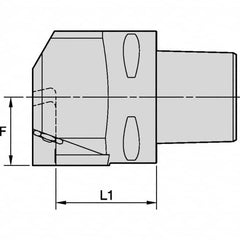 Kennametal - EG-P-GUP, EG-U-GUN, EG-U-GUP, ER-P-GUP, ER-U-GUN, ER-U-GUP Insert, 57mm Head Length, Modular Grooving Blade Holder Head - Right Hand Cut, System Size PSC80, Through Coolant, Series Beyond Evolution - Benchmark Tooling