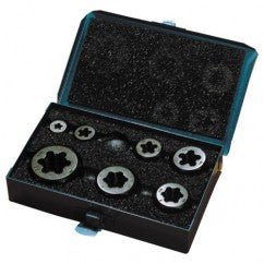 49mm 7 Piece Carbon Steel Hexagon Rethreading Die Set - Benchmark Tooling