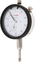 SPI - 1/2" Range, 0-100 Dial Reading, 0.001" Graduation Dial Drop Indicator - 2.2" Dial, 0.1" Range per Revolution, 0.002" Accuracy, Revolution Counter, Includes NIST Traceability Certification - Benchmark Tooling