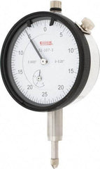 SPI - 1/4" Range, 0-25-0 Dial Reading, 0.0005" Graduation Dial Drop Indicator - 2.2" Dial, 0.05" Range per Revolution, 0.0015" Accuracy, Revolution Counter, Includes NIST Traceability Certification - Benchmark Tooling