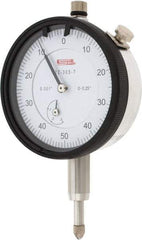 SPI - 1/4" Range, 0-50-0 Dial Reading, 0.001" Graduation Dial Drop Indicator - 2.2" Dial, 0.1" Range per Revolution, 0.002" Accuracy, Revolution Counter - Benchmark Tooling