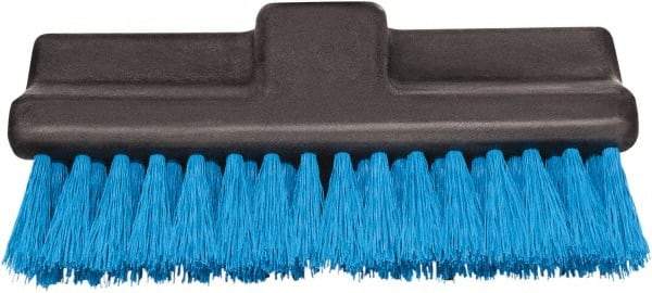 Harper Brush - 2-1/4" Bristle Length, Polypropylene Deck Scrub Brush - 10" Wide Head, 10" OAL, Black, Polypropylene Block - Benchmark Tooling