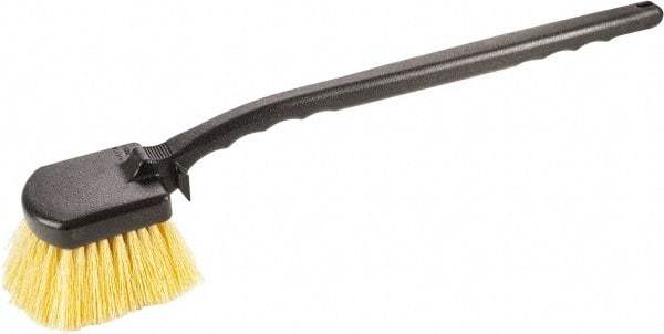 Harper Brush - 2-1/4" Bristle Length, Polypropylene Utility Scrub Brush - 3-1/2" x 3-1/2" Long x 3" Wide Head, 20" OAL, Easy Grip Handle, Black, Polypropylene Block - Benchmark Tooling