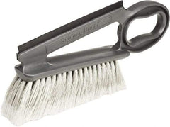 Harper Brush - 14" OAL, Synthetic Counter Brush - 2-1/4" Bristle Length, 8" Long x 1-3/4" Wide Head, Straight Foam Handle, Gray & Red - Benchmark Tooling