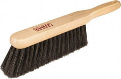 Harper Brush - 14" OAL, Horsehair Counter Brush - 2-1/4" Bristle Length, 8" Long x 1-3/4" Wide Head, Straight Wood Handle, Black - Benchmark Tooling