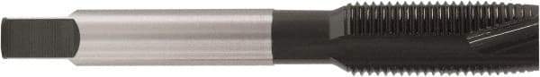 Accupro - 7/16-14, 3 Flute, Oxide Finish, Vanadium High Speed Steel Spiral Point Tap - Plug Chamfer, Right Hand Thread, 3-5/32" OAL, 0.984" Thread Length, 0.323" Shank Diam, 2/2B Class of Fit - Exact Industrial Supply