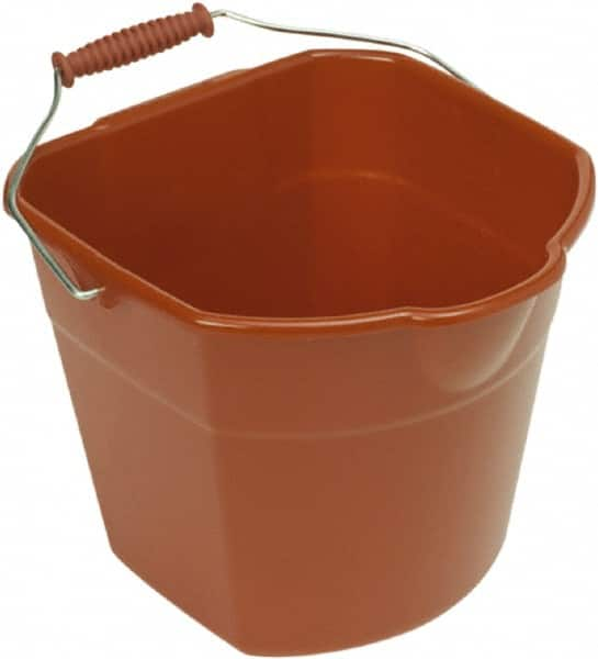 Harper Brush - 17 Qt, Plastic Rectangular Red Single Pail with Pour Spout - Handle Included, 13" Top Length - Benchmark Tooling