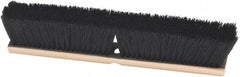 Harper Brush - 24" Smooth Surface Horsehair Push Broom - 3" Bristle Length, Wood Block, Threaded Handle Connection, Handle Sold Separately - Benchmark Tooling