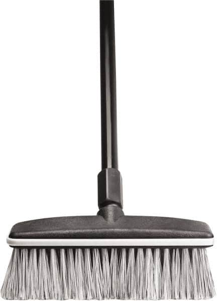 Harper Brush - 10" OAL, Vehicle Wash Brush - Black Flagged Plastic Bristles, 22-1/4" Trim Length, 54" Handle - Benchmark Tooling