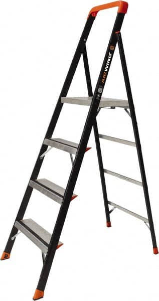 Little Giant Ladder - 4 Steps, 6' High, Type IAA Rating, Fiberglass Step Ladder - 375 Lb Load Capacity, 23-1/2" Base Width - Benchmark Tooling