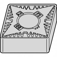 Kennametal - CNGG430.5 Grade KCU10 Carbide Turning Insert - AlTiN Finish, 80° Diamond, 1/2" Inscr Circle, 3/16" Thick, 0.008" Corner Radius - Benchmark Tooling