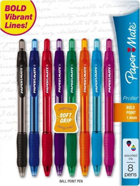 Paper Mate - 1mm Ball Point Retractable Ball Point Pen - Assorted Colors - Benchmark Tooling