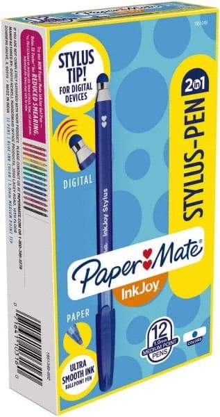 Paper Mate - 1mm Ball Point Ball Point Pen with Stylus - Blue - Benchmark Tooling