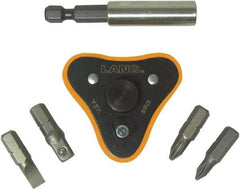 Lang - 6 Piece, Black/Orange Ratcheting Bit Driver Set - For Use with Various Applications - Benchmark Tooling