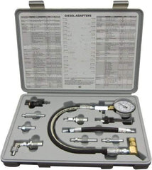 Lang - 10 Piece Dial Engine Compression Test Kit - 1,000 Max Pressure, PSI Scale - Benchmark Tooling