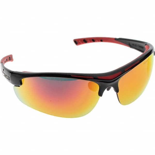 MCR Safety - Fire Mirror Lenses, Framed Dual Lens Safety Glasses - Benchmark Tooling