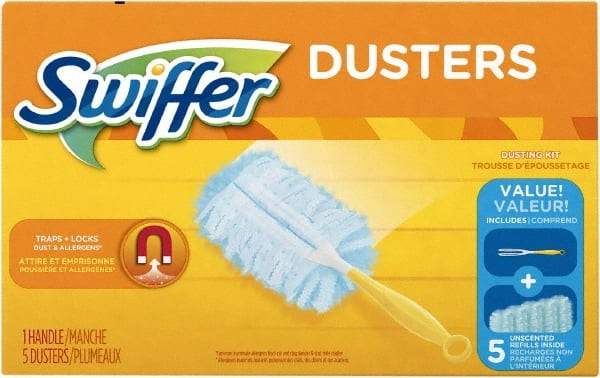 Swiffer - 6" Long Fiber Duster - 13" OAL, Light Blue - Benchmark Tooling