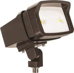 Lithonia Lighting - 120/277 Volt, 23.47 Watt, LED Floodlight Fixture - Wall Mount, 8.3" Long x 7" Wide x 6.9" High, Aluminum Housing - Benchmark Tooling