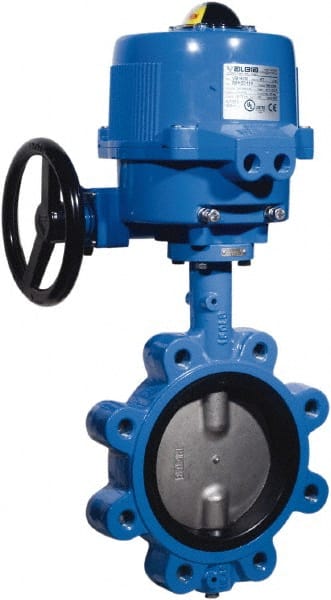 BONOMI - Actuated Butterfly Valves; Pipe Size: 6 (Inch); Actuator Type: Electric ; Style: Lug ; Material: Ductile Iron ; WOG Rating (psi): 200 ; Seat Material: EDPM - Exact Industrial Supply