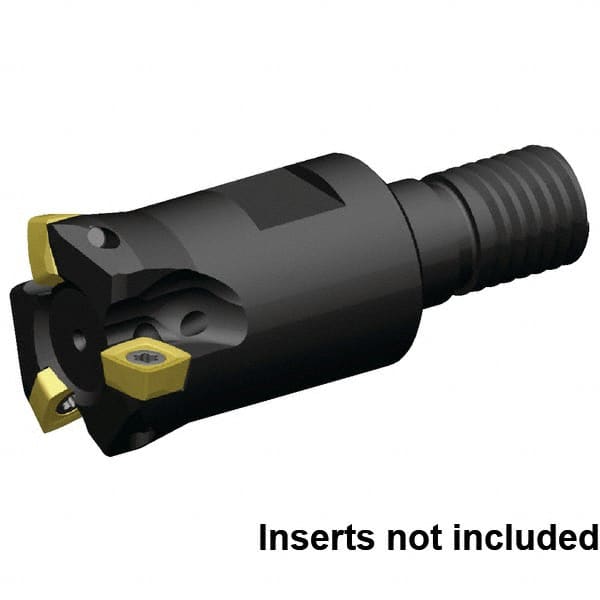 Kennametal - 32mm Cut Diam, 0.9mm Max Depth, M16 29mm Shank Diam, Modular Connection Indexable High-Feed End Mill - Screw Holding Method, XP..0603.R Insert, 7792VXP06 Toolholder, Through Coolant - Benchmark Tooling