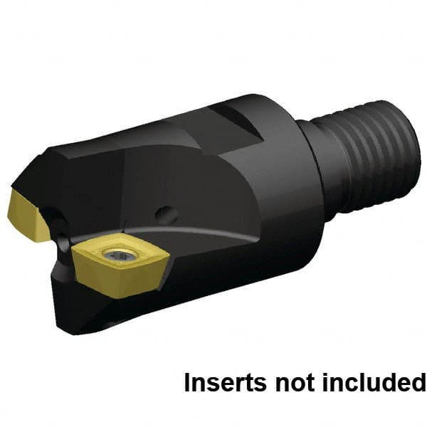 Kennametal - 32mm Cut Diam, 2.5mm Max Depth, M16 29mm Shank Diam, Modular Connection Indexable High-Feed End Mill - Screw Holding Method, XD..1205..R Insert, 7792VXD12 Toolholder, Through Coolant - Benchmark Tooling