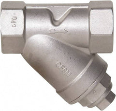Value Collection - 3/8" Pipe, Female NPT Ends, 316 Stainless Steel Y-Strainer - 800 psi WOG Rating, 150 psi WSP Rating - Benchmark Tooling