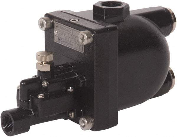 PRO-SOURCE - 3/4" Inlet, Zero Air Loss Condensate Drain Valve - 1/2" NPT Outlet, 87 to 175 psi - Benchmark Tooling