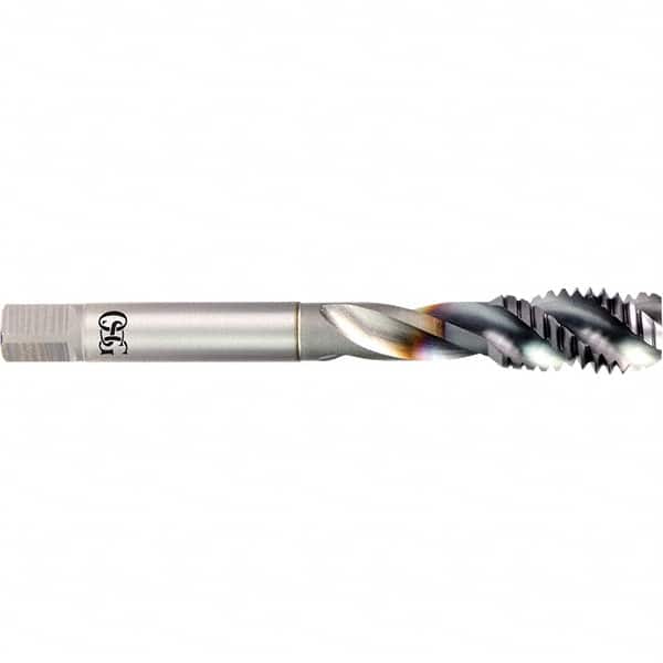 OSG - M27x3.00 Metric Fine 4 Flute 6H Semi-Bottoming Spiral Flute Tap - Powdered Metal, V Finish, 160mm OAL, Right Hand Flute, Right Hand Thread, D10, Series 16500 - Benchmark Tooling