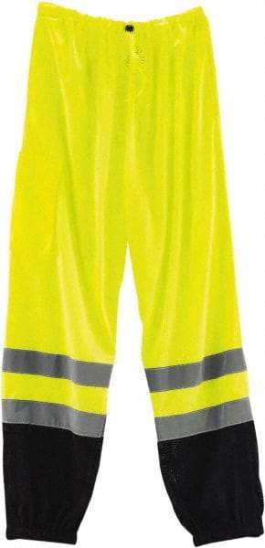 Ergodyne - Size 2X/3XL Polyester High-Visibility Pants - Drawstring Closure, 1 Pocket, 46" to 52" Waist, 32.75" Inseam, Lime, Hazardous Protection 0 - Benchmark Tooling