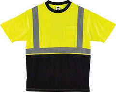 Ergodyne - Size 3XL, Hi-Viz Lime, High Visibility, Short Sleeve T-Pocket, - 54" Chest, 1 Pocket, Polyester - Benchmark Tooling