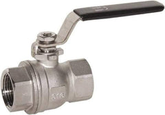 Value Collection - 3/4" Pipe, Full Port, Stainless Steel Standard Ball Valve - 2 Piece, FNPT x FNPT Ends, Lever Handle, 600 WOG, 150 WSP - Benchmark Tooling