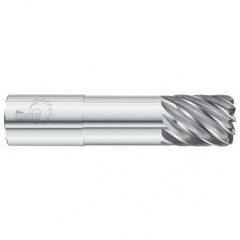 5/8 Dia. x 4 Overall Length 4-Flute .090 C/R Solid Carbide SE End Mill-Round Shank-Center Cut-Uncoated - Benchmark Tooling