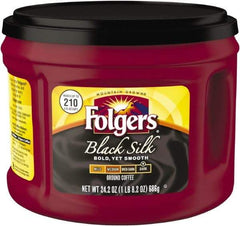 Folgers - Coffee, Black Silk, 24.2 oz Canister, 6/Carton - Benchmark Tooling