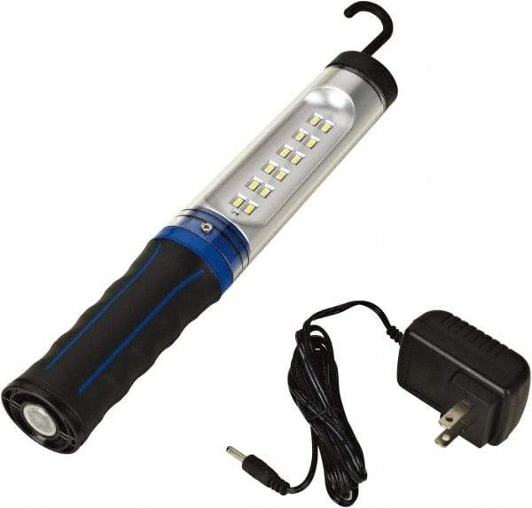 Value Collection - 12 VDC, 3 Watt, Cordless, LED Portable Handheld Work Light - 1 Head, 350 Lumens, ABS & Polycarbonate, 11-1/2" Long x 1-1/4" Wide x 1-5/8" High - Benchmark Tooling