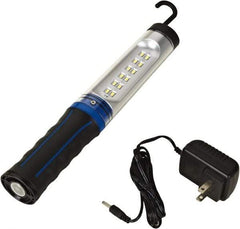 Value Collection - 12 VDC, 3 Watt, Cordless, LED Portable Handheld Work Light - 1 Head, 350 Lumens, ABS & Polycarbonate, 11-1/2" Long x 1-1/4" Wide x 1-5/8" High - Benchmark Tooling