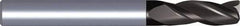 Kennametal - 5/8", 1-1/4" LOC, 5/8" Shank Diam, 3-1/2" OAL, 3 Flute, Solid Carbide Square End Mill - Single End, TiAlN Finish, Spiral Flute, Centercutting, Right Hand Cut, Right Hand Flute - Benchmark Tooling