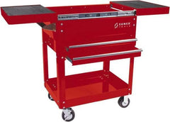 Sunex Tools - 29-1/4" Wide x 39.4" High x 20-45/64" Deep, 2 Drawer Tool Cart - 450 Lb Capacity, Steel, Red - Benchmark Tooling