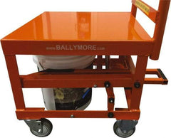 Ballymore - 400 Lb Capacity, 20" Wide x 27" Long x 42" High Mobile Cart - 1 Shelf, Steel, 2 Rigid/2 Swivel Casters - Benchmark Tooling