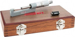 SPI - 1 to 2" Range, Mechanical Hub Micrometer - 0.0001" Graduation, 0.0002" Accuracy, Rotating Spindle - Benchmark Tooling