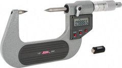 SPI - 1 to 2 Inch, Ratchet Stop, Electronic Point Micrometer - Accurate up to 0.0002 Inch, 30° Point Angle - Benchmark Tooling